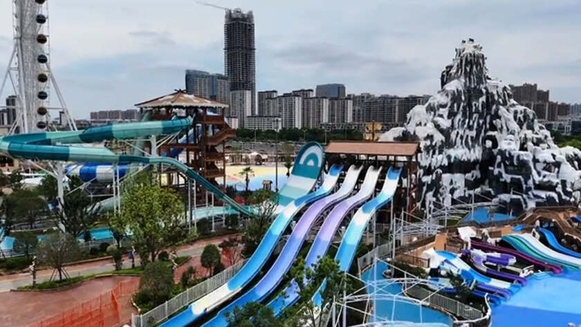 赣中首座综合性现代主题乐园！江西吉安欢乐世界水上游乐设备进入试滑验收阶段